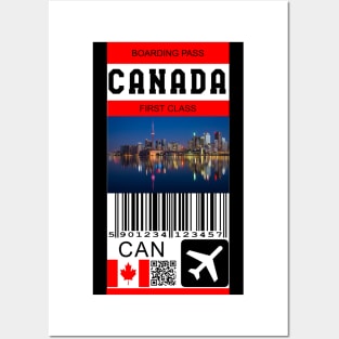 Canada first class boarding pass Posters and Art